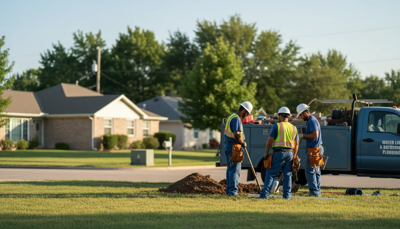 Residential water line and bathroom plumbing service in Pineville, LA
